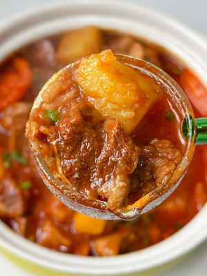 番茄土豆炖牛肉的做法 步骤5