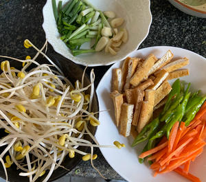 黄豆芽炒油豆腐干的做法 步骤2