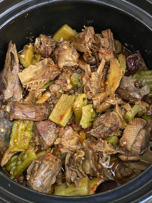 超级下饭菜苦瓜烧鸭的做法 步骤9