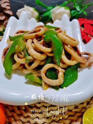 家常菜༄「青椒🫑炒鱿鱼🦑」༄的做法 步骤12