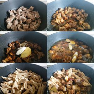 ㊙️🔥家常菜‼️腐竹烧小排‼️腐竹比排骨好吃的做法 步骤4