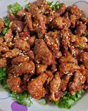 吃不到膻味的比烧烤更好吃的孜然羊肉🐏的做法 步骤18