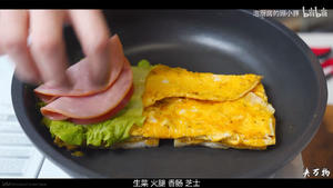快手厚蛋三明治的做法 步骤14