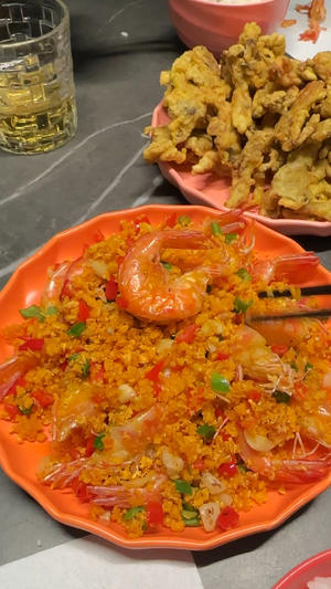 避风塘大虾🍤的做法 步骤11