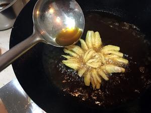 老丁的私房菜-菊花茄子（创意菜）的做法 步骤6