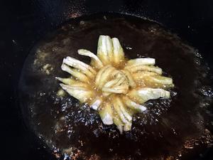 老丁的私房菜-菊花茄子（创意菜）的做法 步骤5