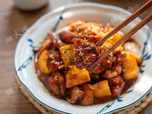 苹果桂花鸡｜满满秋天味道的做法 步骤12