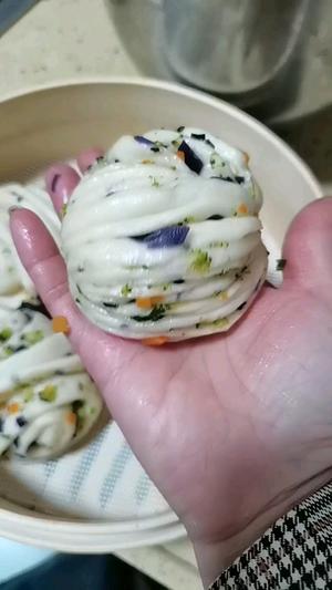 四蔬花卷的做法 步骤15