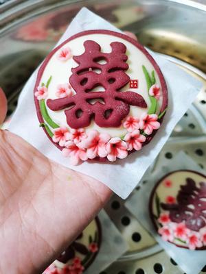 囍花饽～喜上眉梢创意花馒头🌸的做法 步骤9