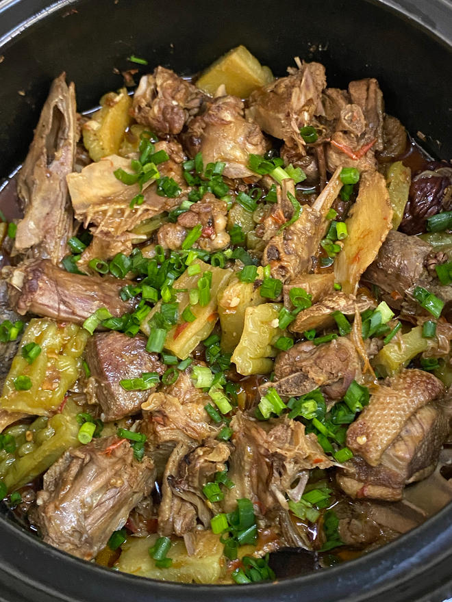超级下饭菜苦瓜烧鸭