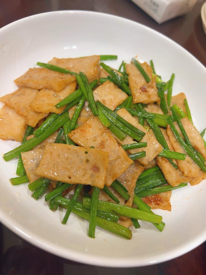 韭菜苔炒肉饼（快手菜）