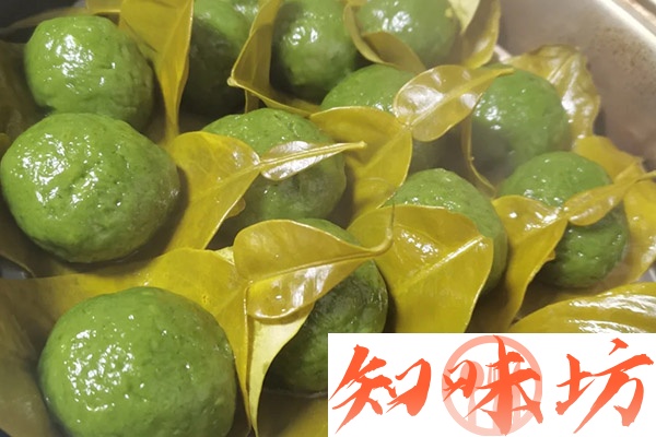 四川成都小吃经典小吃蛋烘糕艾蒿叶儿粑  