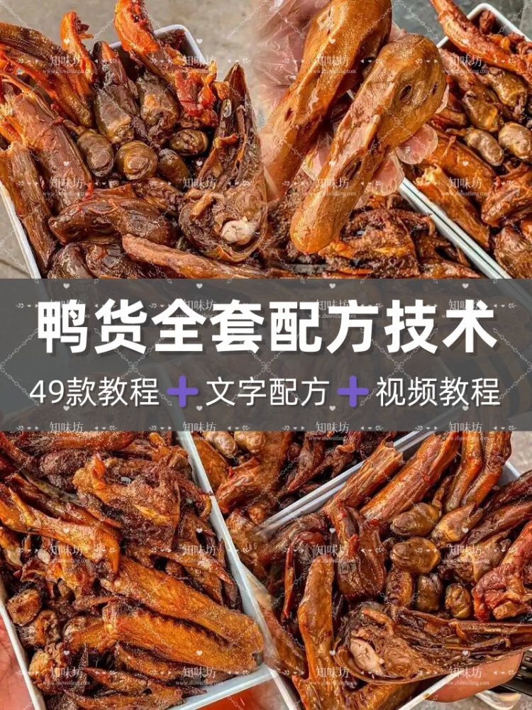 江湖鸭小怪49套配方教程商用配方技术鸭货制作步骤