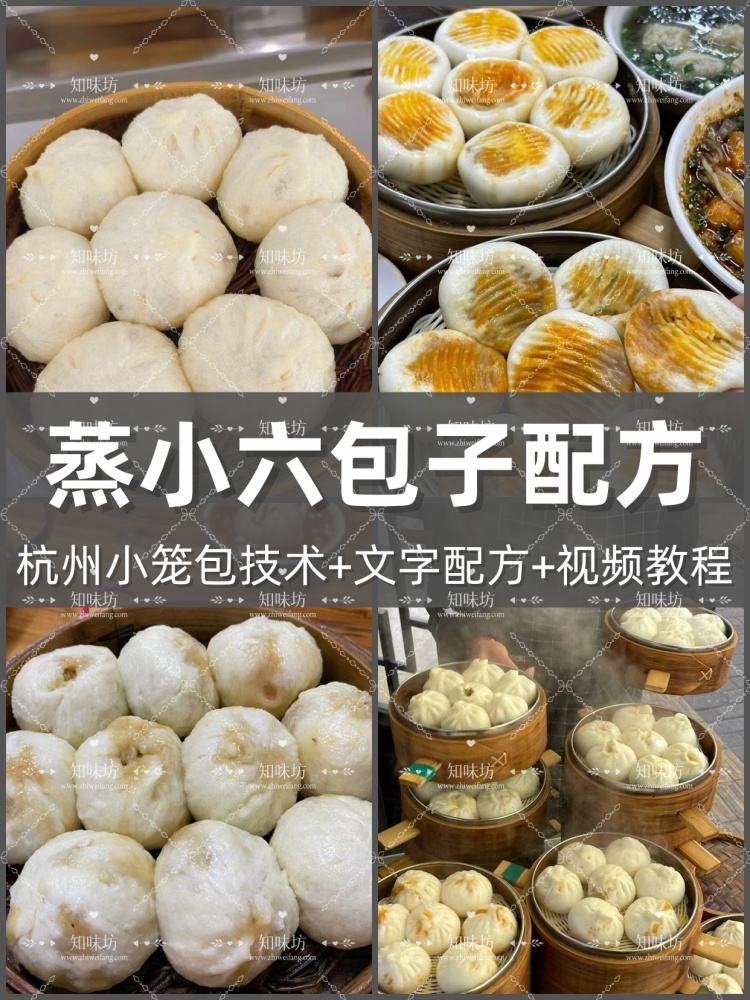 蒸小六包子馅料小吃美食配方教程发面商用技术教程